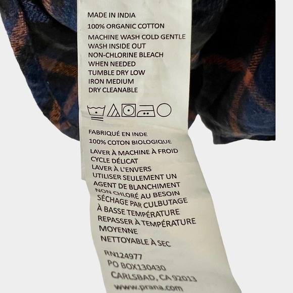 NEW Women’s PrAna Golden Canyon Flannel Size L - Picture 7 of 8